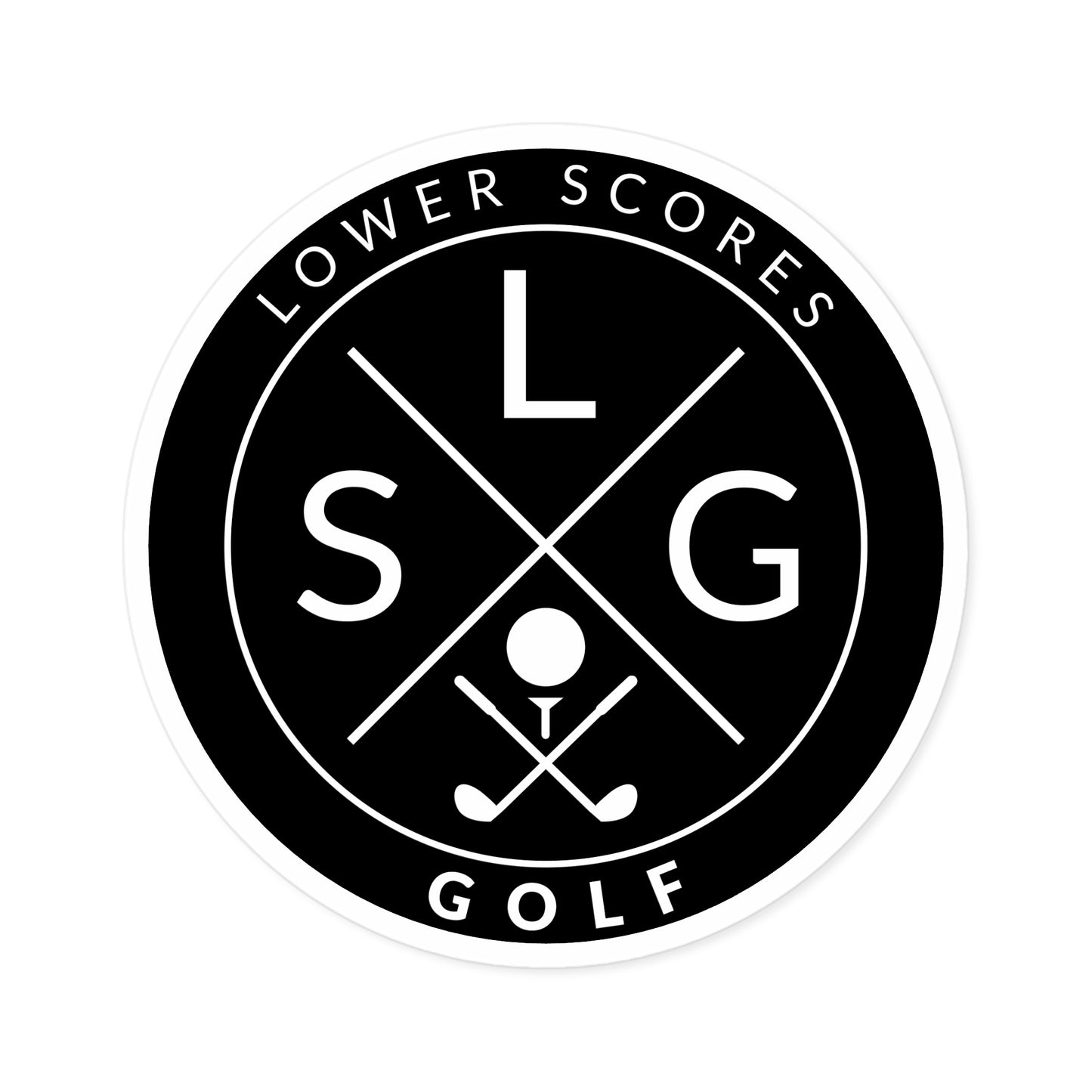 Lower Scores Golf Round Stickers