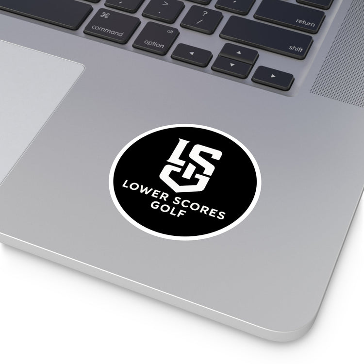 Lower Scores Golf logo golf bag sticker weather resistant