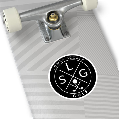 Lower Scores Golf Round Stickers