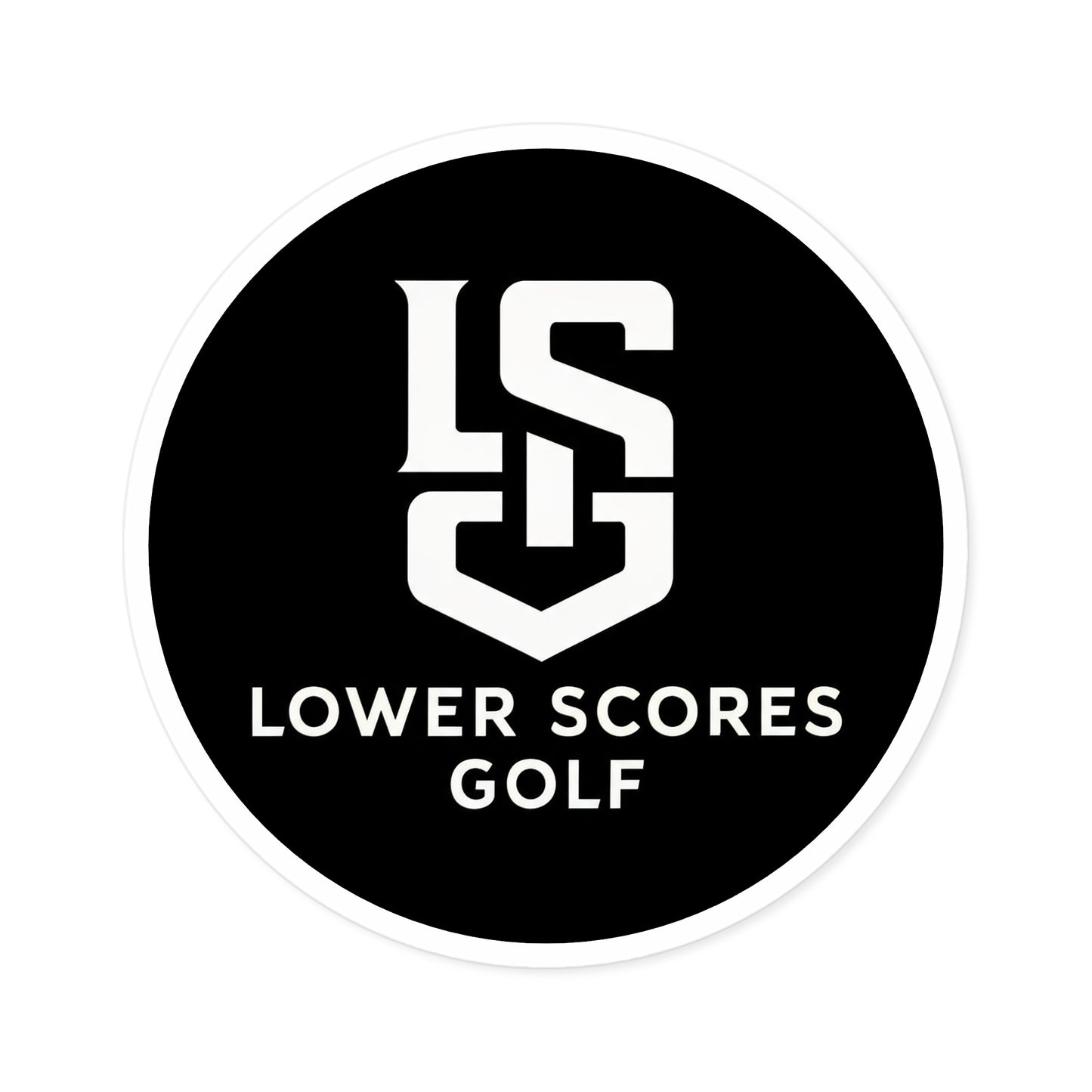 Lower Scores Golf Round Stickers