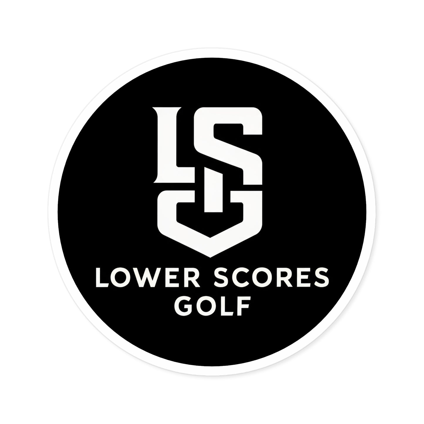 Lower Scores Golf Round Stickers