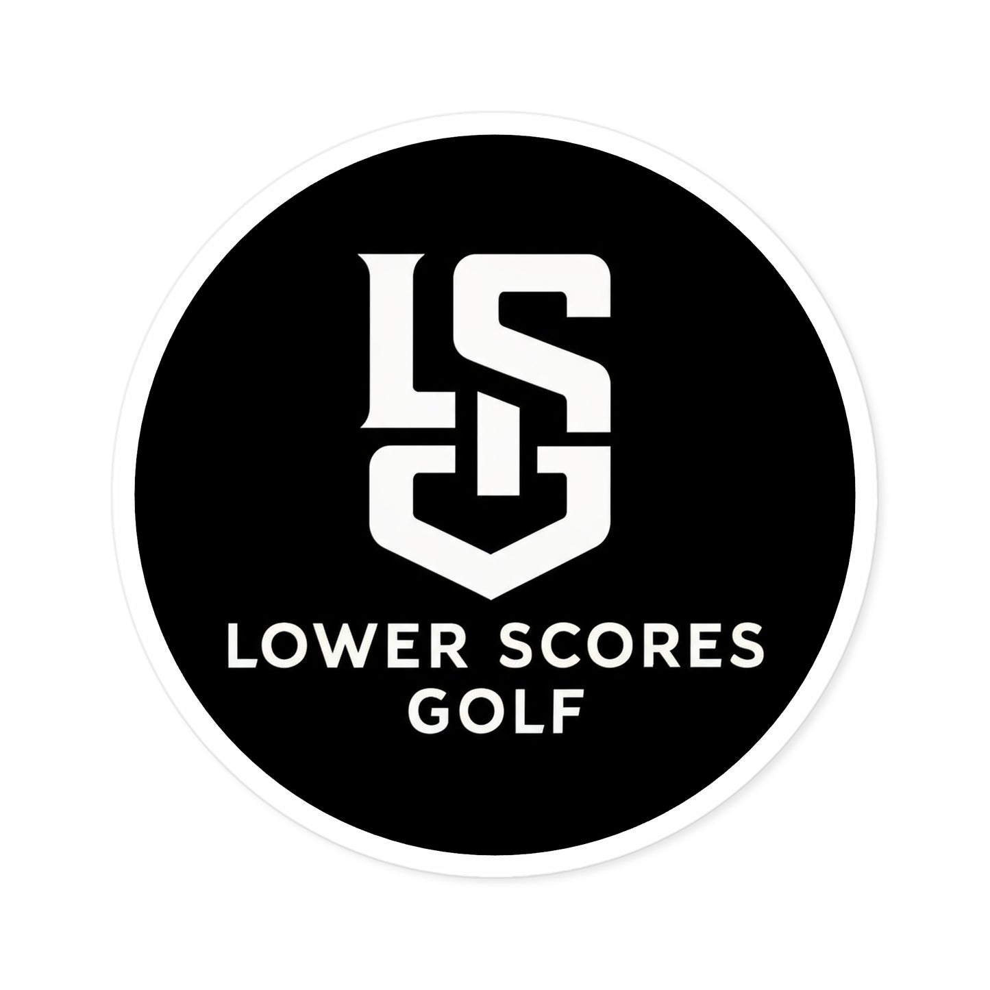 Lower Scores Golf Round Stickers