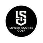 Lower Scores Golf Round Stickers