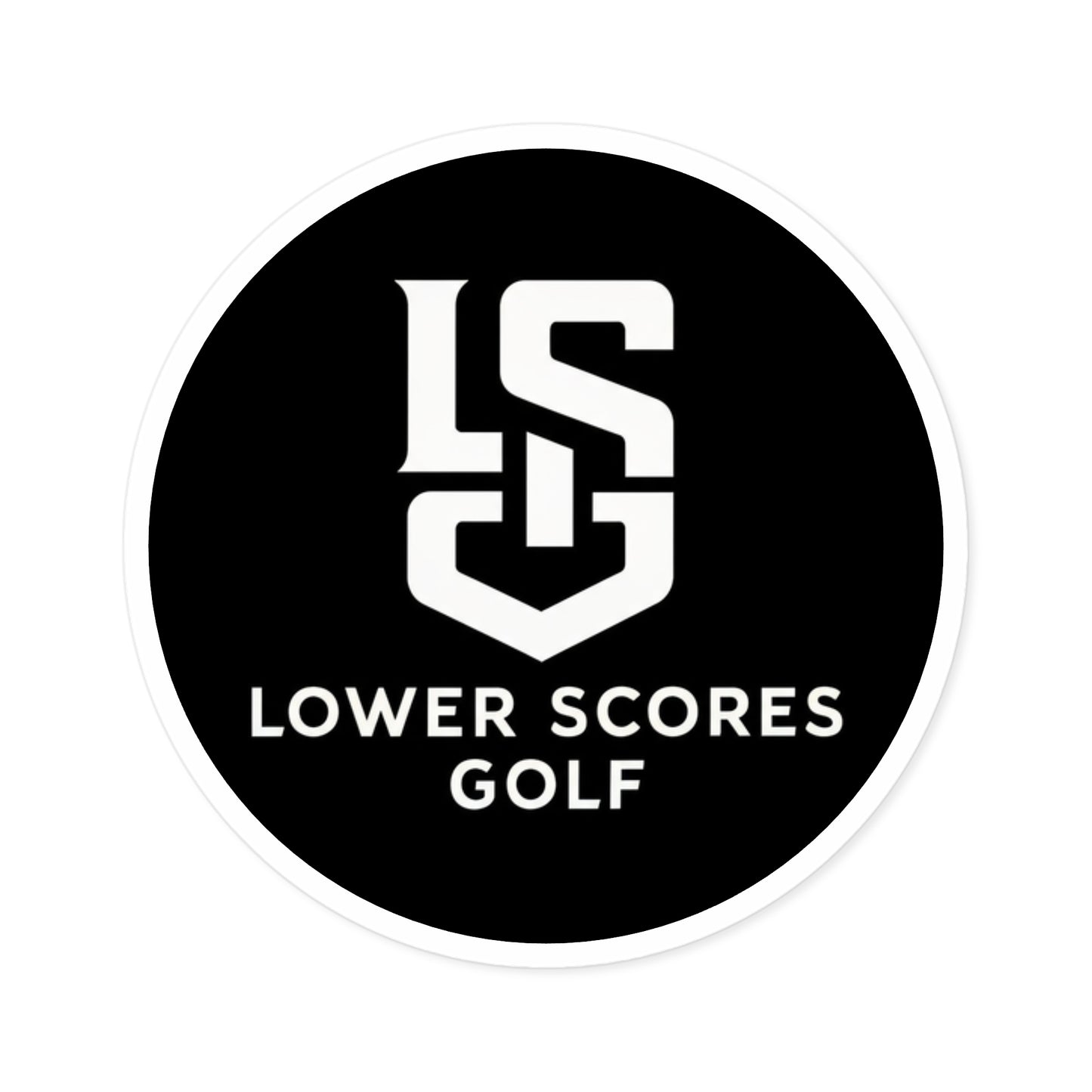 Lower Scores Golf Round Stickers