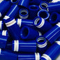 Premium Quality Iron Ferrules Blue w/ Silver & White Rings 1”