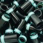 Premium Quality Iron Ferrules Black w/ Silver & Turquoise Rings 1”