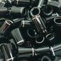 Iron Ferrules - Black w/ Silver Ring - 0.75"