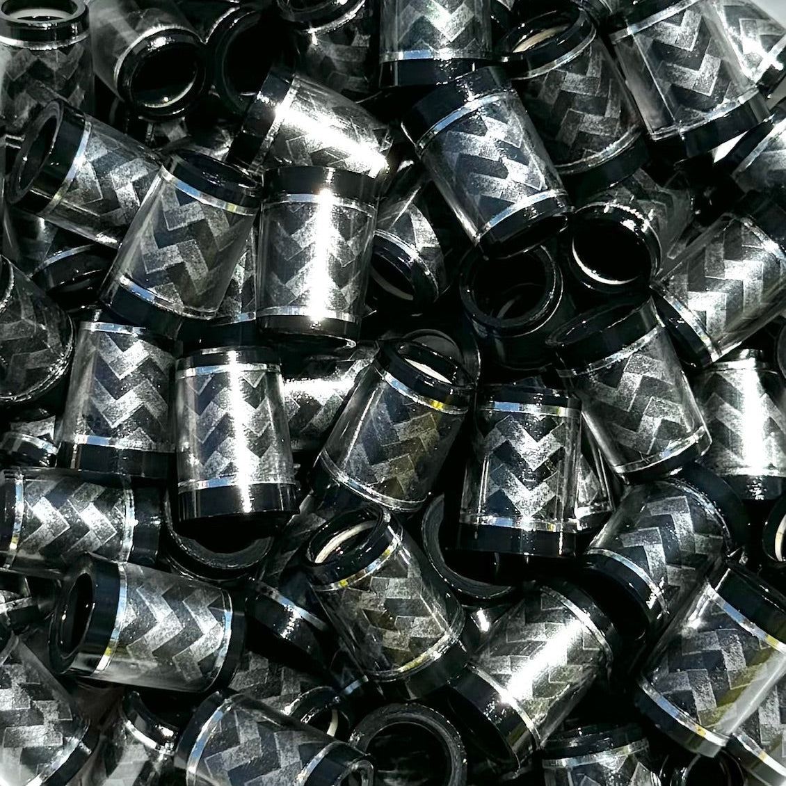 Premium Quality Iron Ferrules Carbon Weave Design .355 I.D. - Choose Color