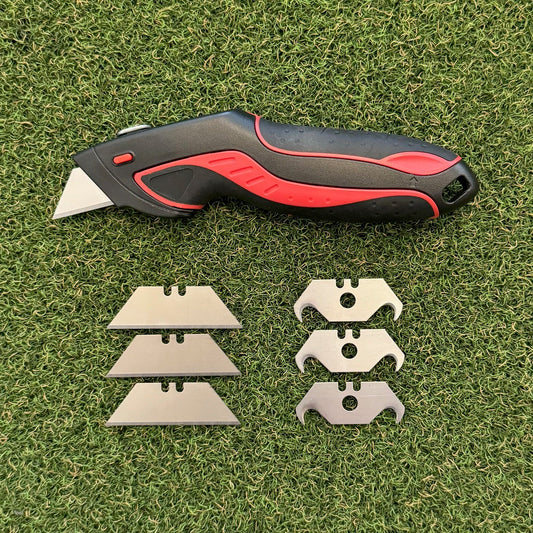 Heavy Duty Utility Knife w/ Straight & Hook Blades