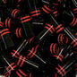 Premium Quality Iron Ferrules Black w/ Double Red Rings 1”