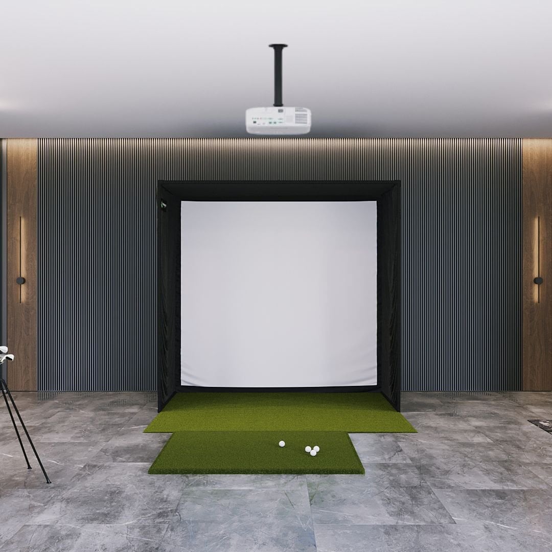 SIG8 Golf Simulator Studio Package – Complete Compact Setup | Lower Scores Golf
