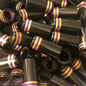 Premium Quality Iron Ferrules Black w/ Purple & Gold Rings 1”