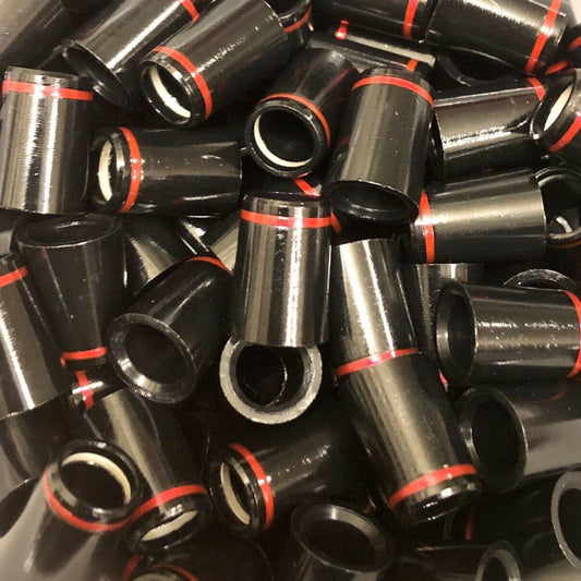Premium Quality Iron Ferrules Black w/ Red Ring 0.75"