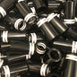 Premium Quality Iron Ferrules Black w/ White & Silver Rings 1”